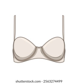 comfort bra modern cartoon. support seamless, wireless strapless, lette lace comfort bra modern sign. isolated symbol vector illustration