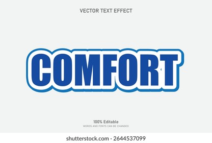 	
Comfort editable text effect, cartoon mock up