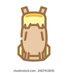 comfort hiking backpack color icon vector. comfort hiking backpack sign. isolated symbol illustration