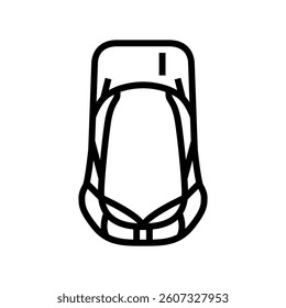 comfort hiking backpack line icon vector. comfort hiking backpack sign. isolated contour symbol black illustration
