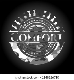 Comfort on grey camo pattern