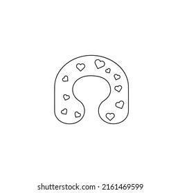comfort pillow vector type icon