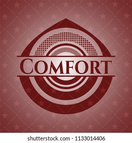Comfort red emblem. Retro