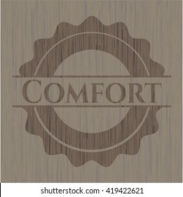 Comfort retro wood emblem