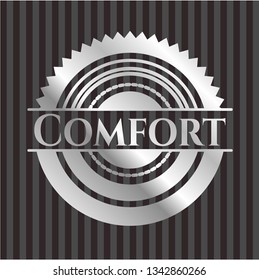 Comfort silver badge or emblem