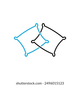 Diseño del logotipo del Vector de la cama del sueño de la comodidad