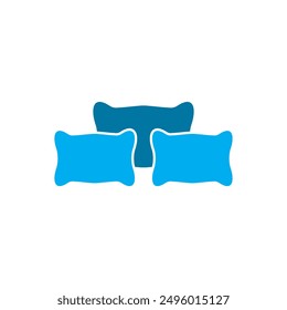 Comfort sleep bed vector logo design