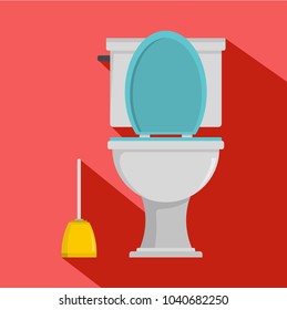 Comfort toilet icon. Flat illustration of comfort toilet vector icon for web