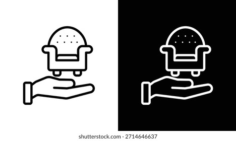 Versión de dos tonos en fondo blanco y negro