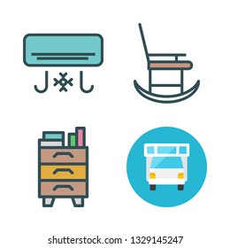 comfort vector icon set