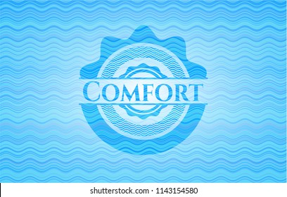 Comfort water emblem background.
