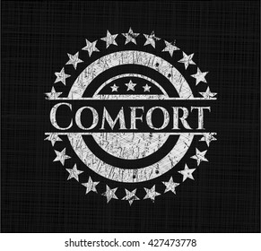 Comfort written on a blackboard