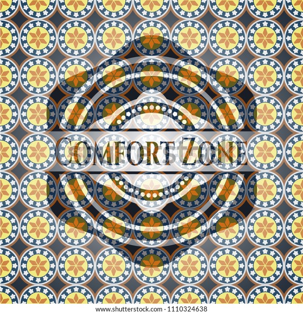 comfort-zone-arabic-badge-background-arabesque-stock-vector-royalty