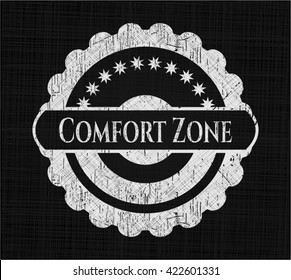 Emblema de pizarra de la zona de confort