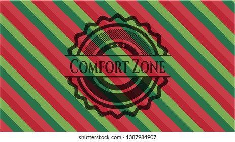 Comfort Zone christmas badge background. Vector Illustration. Detailed.