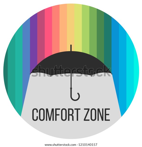 Comfort Zone Flat Design Icon Isolated Stock Vector Royalty Free