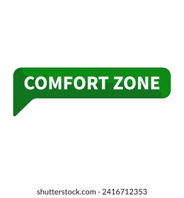 Comfort Zone Green Rectangle Shape For Expression Sign Information Announcement Business Marketing Social Media
