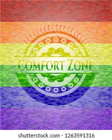 Comfort Zone lgbt colors emblem 