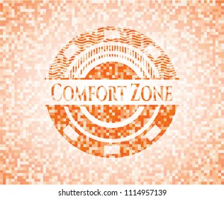 Comfort Zone orange mosaic emblem