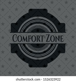 Comfort Zone realistic dark emblem. Vector Illustration. Detailed.