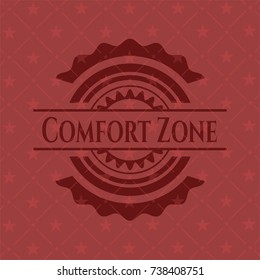 Comfort Zone realistic red emblem