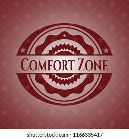 Comfort Zone red icon or emblem