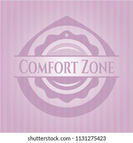  Comfort Zone retro style pink emblem