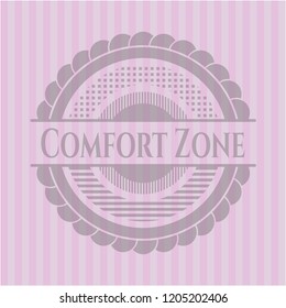 Comfort Zone vintage pink emblem