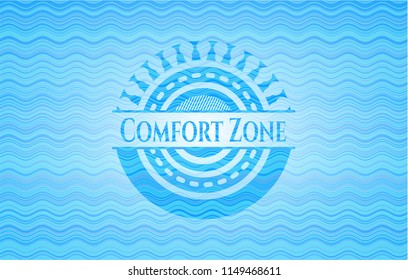 Comfort Zone water representation style badge.