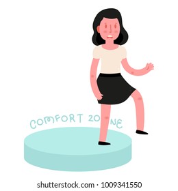 Comfort Zone, Woman Vector