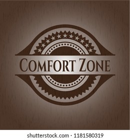 Comfort Zone wooden emblem