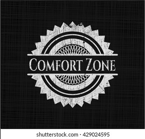 Comfort Zone written with chalkboard texture
