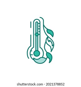 Comfortable air temperature color line icon. Pictogram for web page, mobile app, promo.