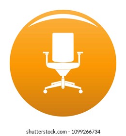 Comfortable armchair icon. Simple illustration of comfortable armchair vector icon for any design orange