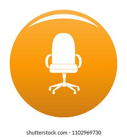 Comfortable armchair icon. Simple illustration of comfortable armchair vector icon for any design orange