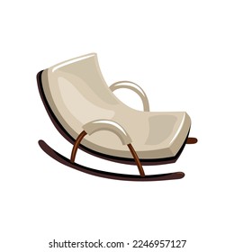 Comfortable armchair isolated on white background. Vector illustration.