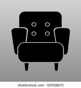 comfortable armchair vector illustration