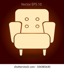 comfortable armchair vector illustration
