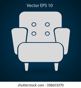 comfortable armchair vector illustration