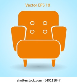 comfortable armchair vector illustration