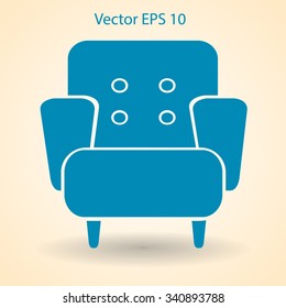 comfortable armchair vector illustration