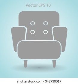 comfortable armchair vector illustration