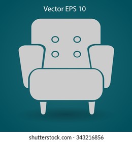 comfortable armchair vector illustration