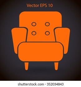 comfortable armchair vector illustration