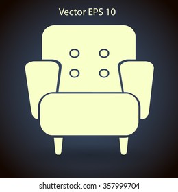 comfortable armchair vector illustration