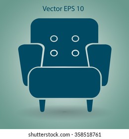 comfortable armchair vector illustration
