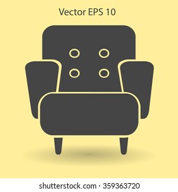 comfortable armchair vector illustration