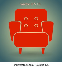 comfortable armchair vector illustration