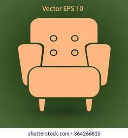 comfortable armchair vector illustration