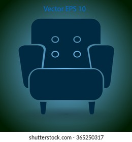 comfortable armchair vector illustration